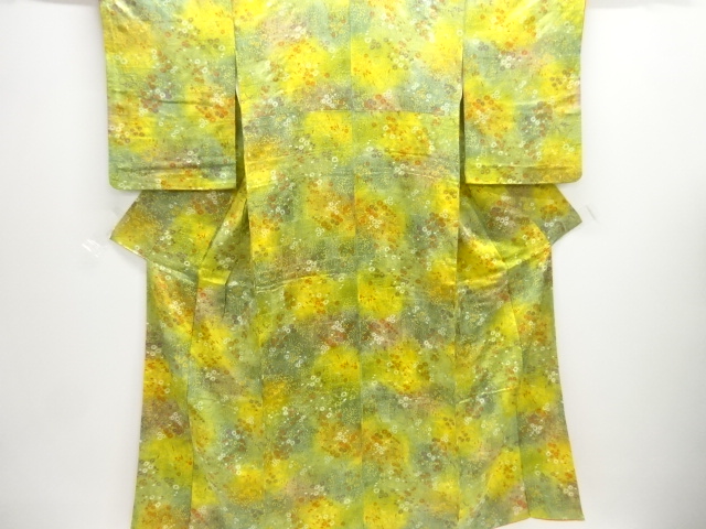 草花模様小紋着物